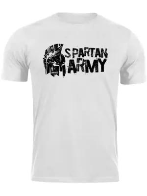 Vysoce Kvalitní DRAGOWA krátké tričko spartan army Aristón, bílá 160g/m2