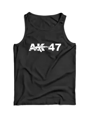 Aktuální DRAGOWA pánské tílko AK-47, černá 160g/m2