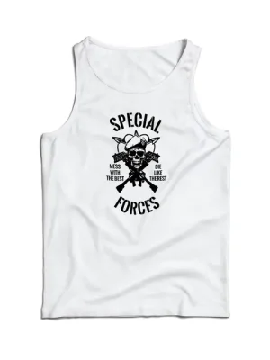 Akční Nabídka DRAGOWA pánské tílko Special forces, bílá 160g/m2