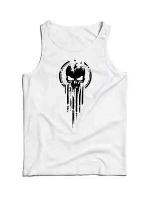 DRAGOWA pánské tílko Skull, bílá 160g/m2 Odeslání Ihned