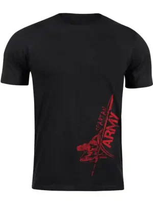 DRAGOWA krátké tričko spartan army RedMyles, černá 160g/m2 Kup Teď