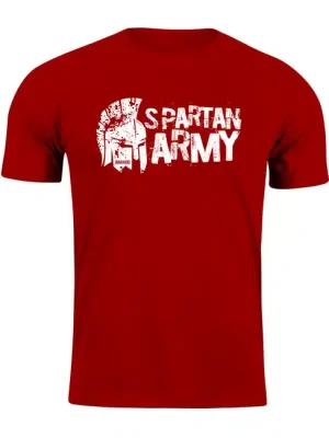 Akční Nabídka DRAGOWA krátké tričko spartan army Aristón, červená 160g/m2