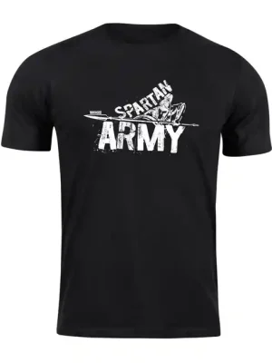 DRAGOWA krátké tričko spartan army Nabis, černá 160g/m2 Originální