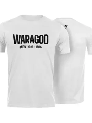 WARAGOD krátké tričko "Know Your Limits", bílá 160g/m2 Top Prodej