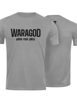 WARAGOD krátké tričko "Know Your Limits", šedá 160g/m2 Cenově Výhodný