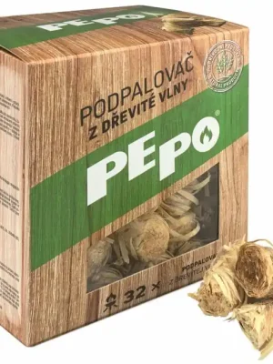 Sleva PE-PO dřevěný vlněný zapalovač 32 ks PEFC