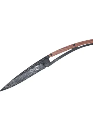 Bezpečná Platba Deejo zavírací nůž Black tattoo coralwood madona