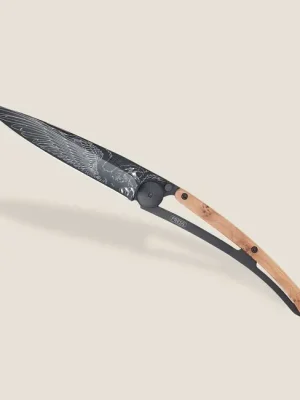 Akční Nabídka Deejo zavírací nůž Tattoo Biker Eagle black juniper wood
