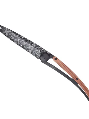 Vysoce Kvalitní Deejo zavírací nůž Tattoo mandala black coralwood