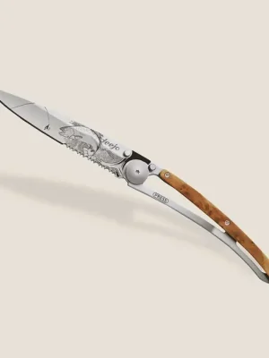Akce Deejo zavírací nůž Serration titan wood Trout