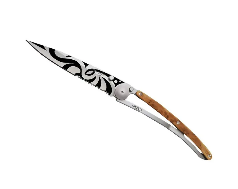 Víkendová Akce Deejo zavírací nůž Serration juniper Tribal