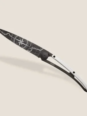 Výprodej Deejo zavírací nůž GOLD Tattoo 9kt white gold Terra Incognita