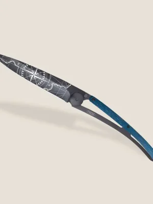 Omezená Nabídka Deejo zavírací nůž Tattoo Black blue beech Terra Incognita