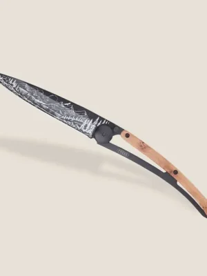 Bezpečná Platba Deejo zavírací nůž Tattoo Black juniper wood Mountain