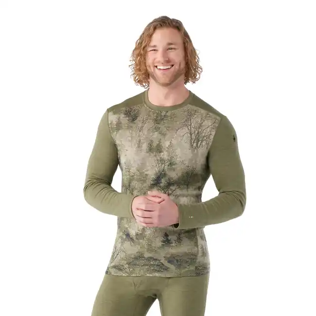 Smartwool, Funkční triko s dlouhým rukávem M MERINO 250 BASELAYER CREW BOXED, winter moss forest Časově Omezené