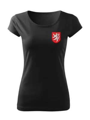 DRAGOWA dámské tričko malý barevný Český znak, černá Top Prodej