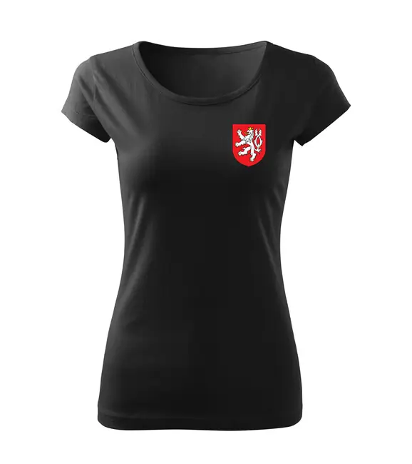 DRAGOWA dámské tričko malý barevný Český znak, černá Top Prodej