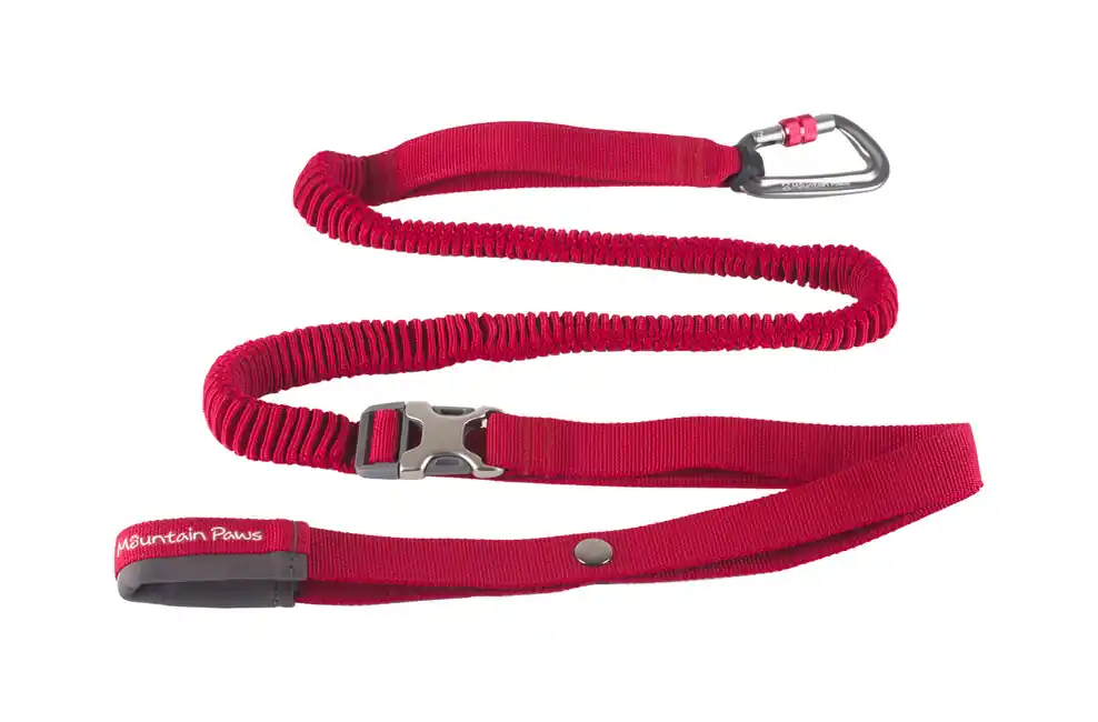 Elastické vodítko Mountain Paws Shock Absorber červené Oblíbený