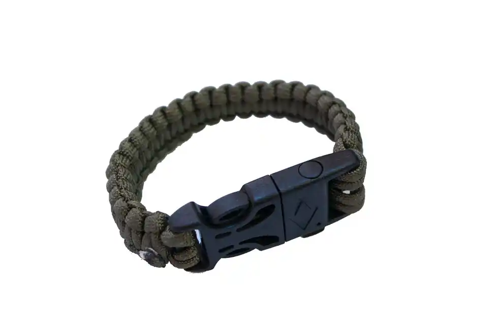 Super Cena Origin Outdoors Náramek Paracord náramek pro přežití se signální píšťalkou a ohnivou ocelí