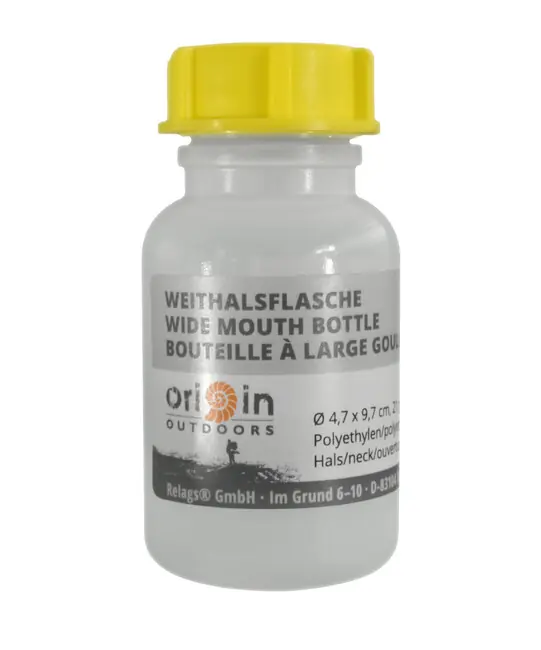 Víkendová Akce Origin Outdoor láhev se širokým hrdlem, kulaté hrdlo 100 ml průměr 23 mm