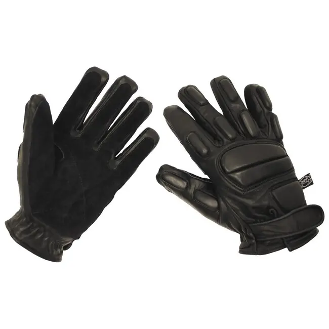 MFH Kožené rukavice Protect cut resistant, černé Nízká Cena
