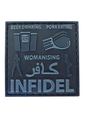 WARAGOD Nášivka Infidel Beer Drinking, černá Akční Cena