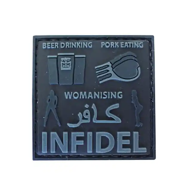 WARAGOD Nášivka Infidel Beer Drinking, černá Akční Cena