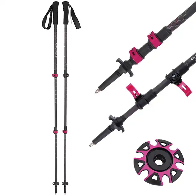 Oblíbený Trekingové hole CAMP pro ženy Backcountry Carbon W 66 - 125 cm