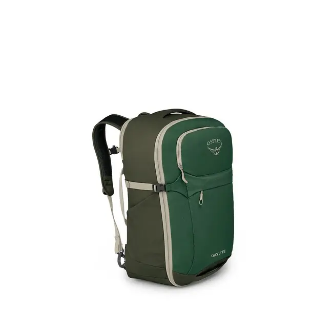 Vysoce Kvalitní Cestovní batoh OSPREY DAYLITE CARRY-ON TRAVEL PACK 45, green canopy/green creek