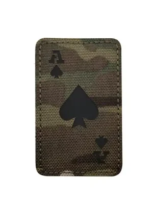 Vysoce Kvalitní WARAGOD patch Pokerové karty Pikové eso, lesní prostředí