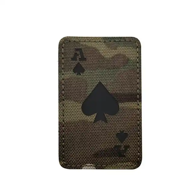 Vysoce Kvalitní WARAGOD patch Pokerové karty Pikové eso, lesní prostředí