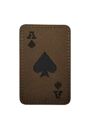 WARAGOD patch Pokerové karty Pikové eso, kojot Oblíbený