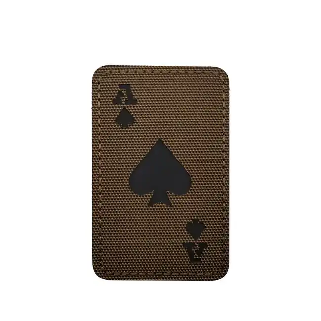 WARAGOD patch Pokerové karty Pikové eso, kojot Oblíbený