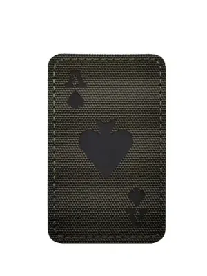 Dokud Zásoby Vydrží WARAGOD patch Pokerové karty Pikové eso, olivová barva