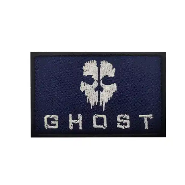WARAGOD Vyšívaná nášivka Call of Duty ghost maska, černá Akce