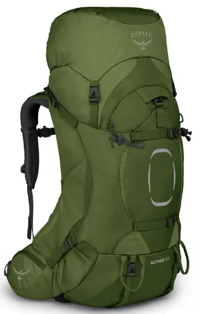 Turistický batoh OSPREY AETHER 55 II, garlic mustard green Akční Cena