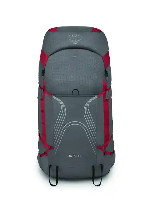 Turistický batoh OSPREY EJA PRO 55, dale grey/poinsettia red Vysoce Kvalitní