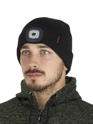 Novinka Kšiltovka BENNON s LED svítilnou LUMOS USB LED, černá