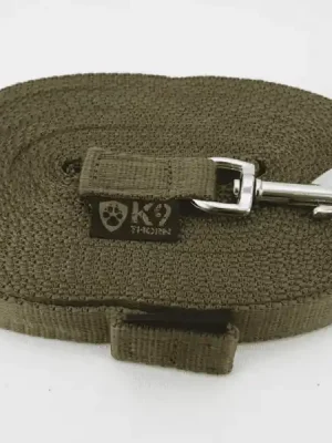 Poslední Šance K9 Thorn Vodítko s karabinou 20 mm/5 m, olivová barva