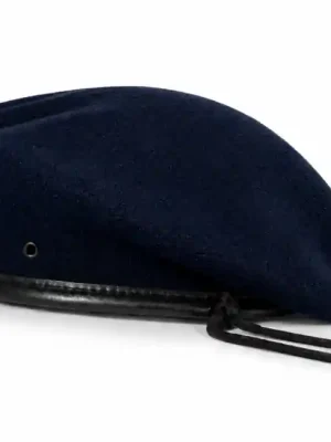 WARAGOD Stolthet vlněný baret, námořnický modrý Autentický