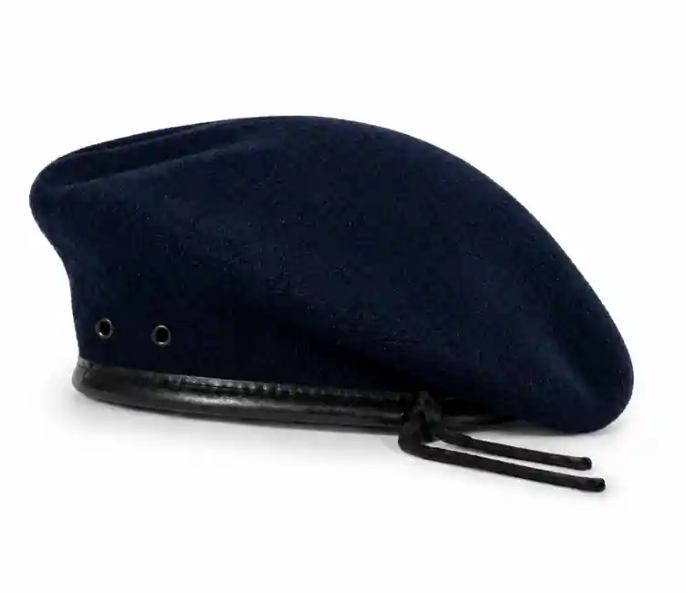 WARAGOD Stolthet vlněný baret, námořnický modrý Autentický