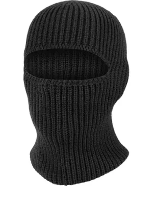 Cenový Hit WARAGOD Mjuka pletená kukla 2 v 1, black