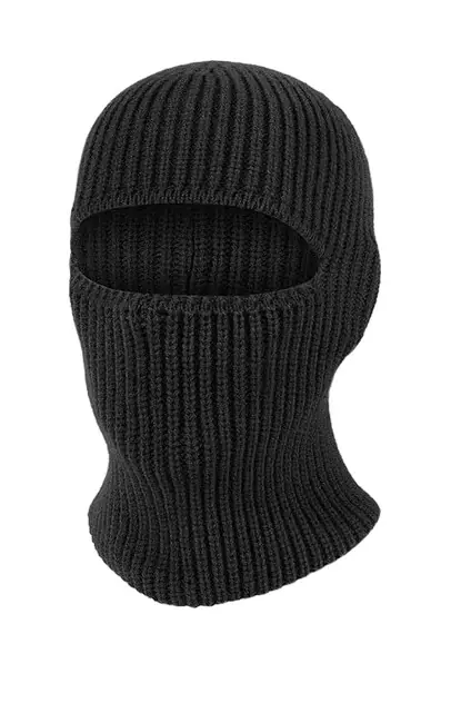 Cenový Hit WARAGOD Mjuka pletená kukla 2 v 1, black