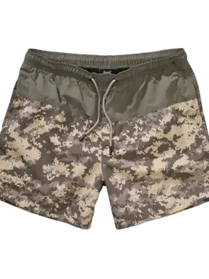 Brandit Swimshort Basic pánské plavky, olive/at-digital Must-Have