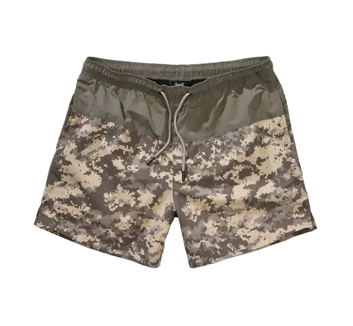Brandit Swimshort Basic pánské plavky, olive/at-digital Must-Have