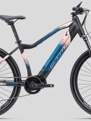 Horské elektrokolo CTM Ruby Pro 27,5" matná černá / bledá růžová Super Cena