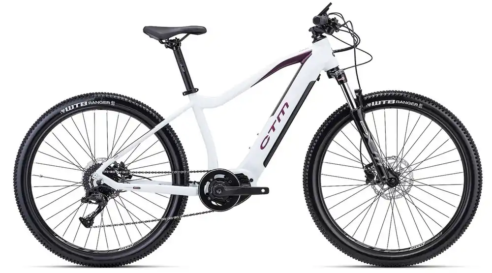 Pouze Dnes Horské elektrokolo CTM Ruby 27,5 bílá perleť/purpurová