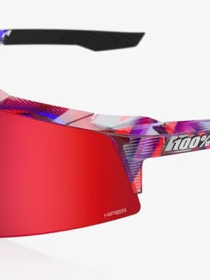 Dokud Zásoby Vydrží 100% Speedcraft FDJ Gloss Translucent Red/Blue - HiPER Fire Red Mirror Lens