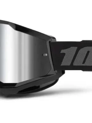 100% Strata 2 Goggle Black - Mirror Silver Lens Speciální Cena