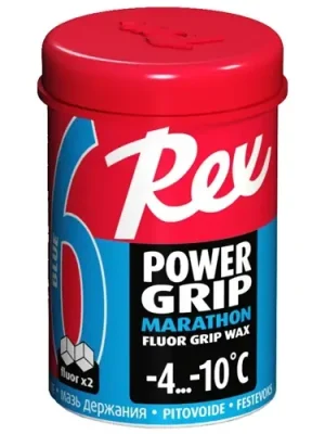 REX 61 PowerGrip Marathon Modrý fluorový vosk, -4°C až -10°C, 45g Vysoce Kvalitní